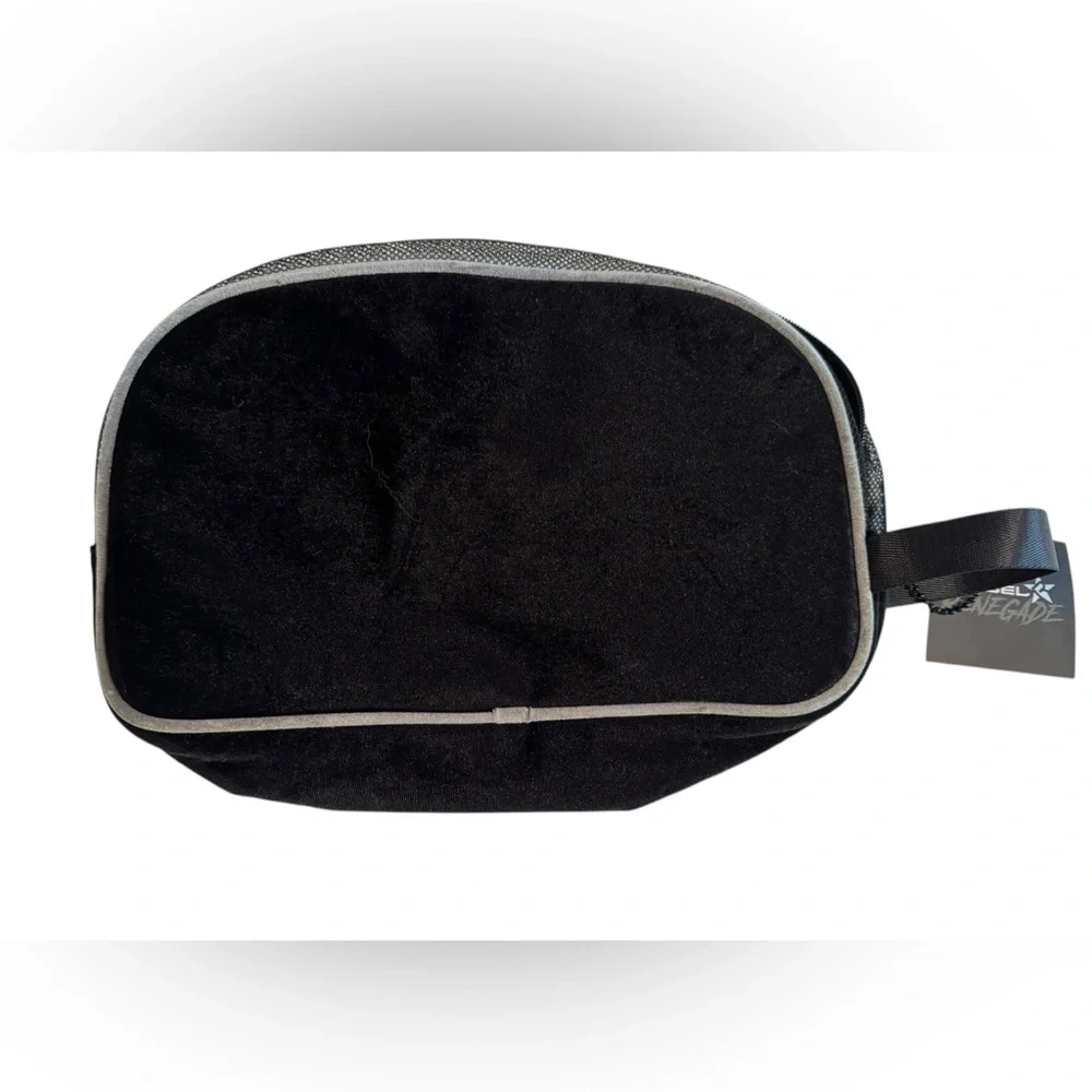 NEW Cheer Rebel Renegade Shoe Bag Black Velour & Mesh Zip Closure Bag Only - Picture 3 of 8